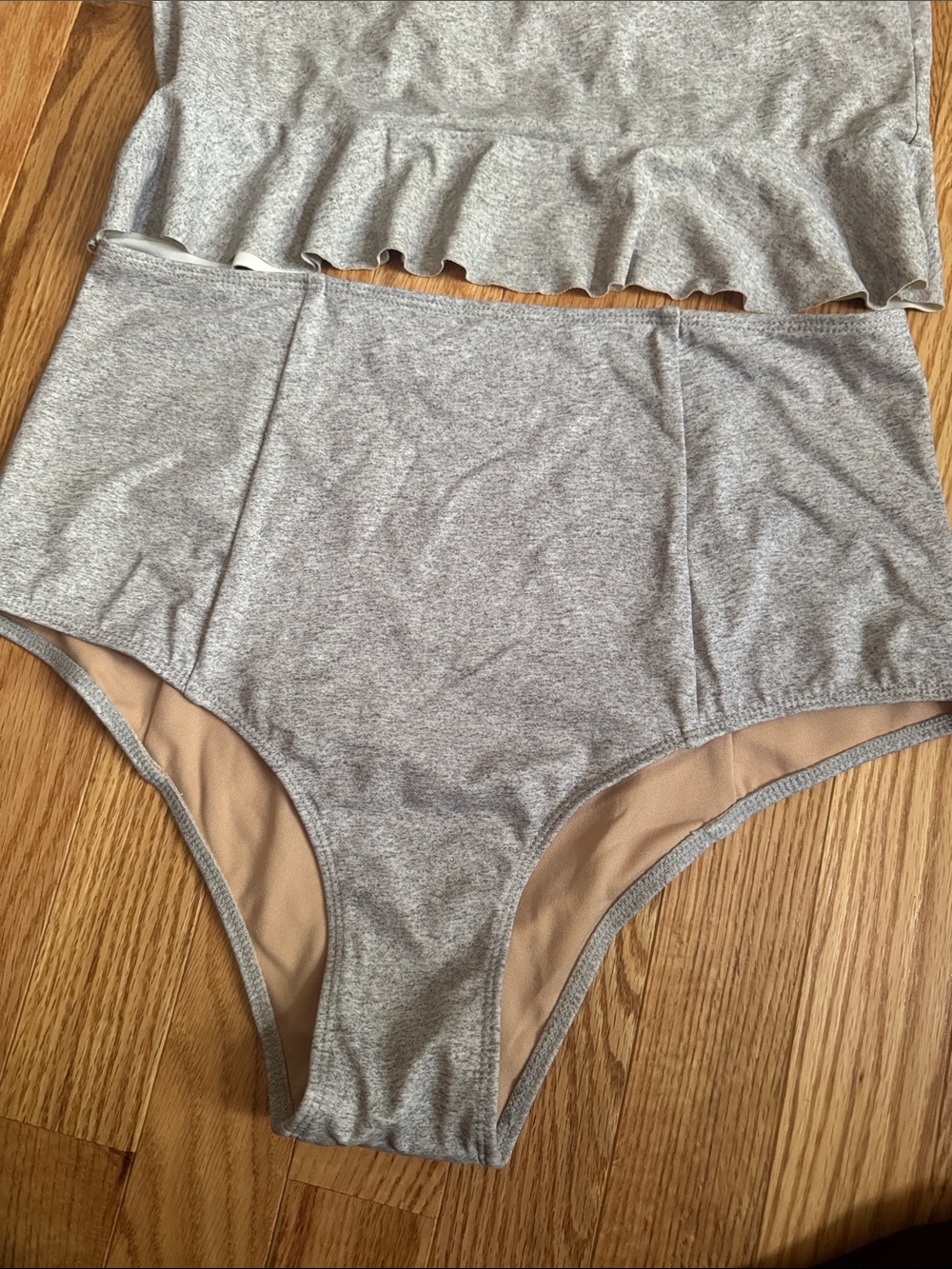 Kortni Jeane Heather gray swimsuit set - Picture 2 of 5